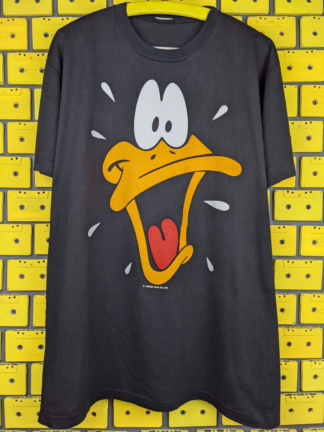 Vintage 1989 Daffy Duck Big Face T-shirt Warner Bros Looney