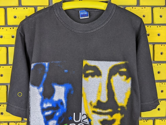 Vintage 1997 U2 Pop Mart Europe Tour T-shirt Alternative Rock