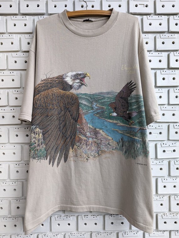 Vintage 1994 Habitat Bald Eagle T-Shirt Nature Wildli… - Gem