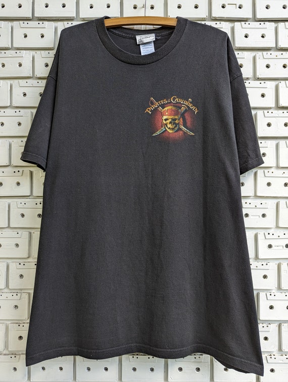 Vintage 00s Pirates of the Caribbean T-shirt Dark Ride Attraction