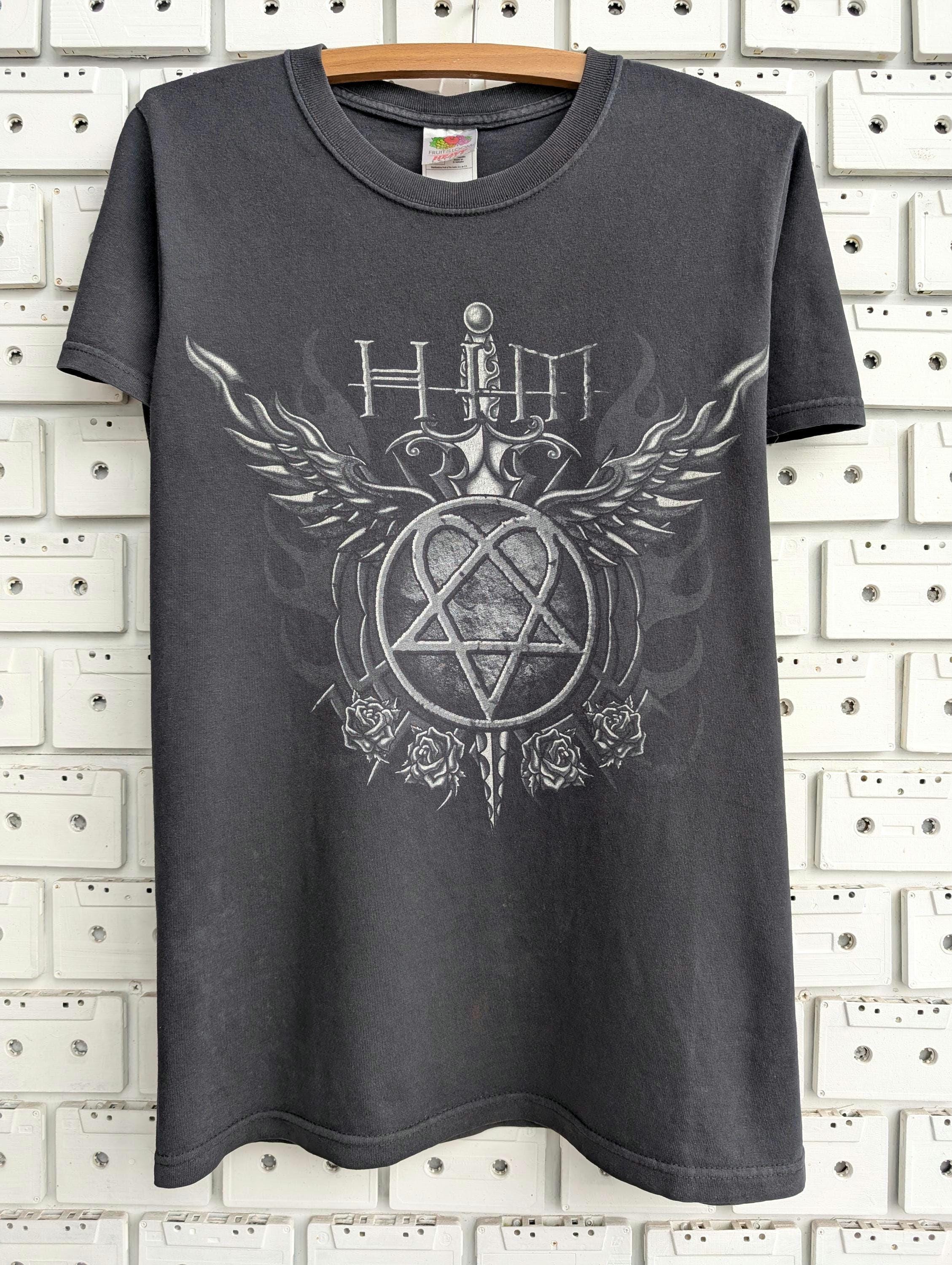 HIM 00s Vintage ヒム y2k TEE MUSIC Lサイズ 黒 ハートグラム band T