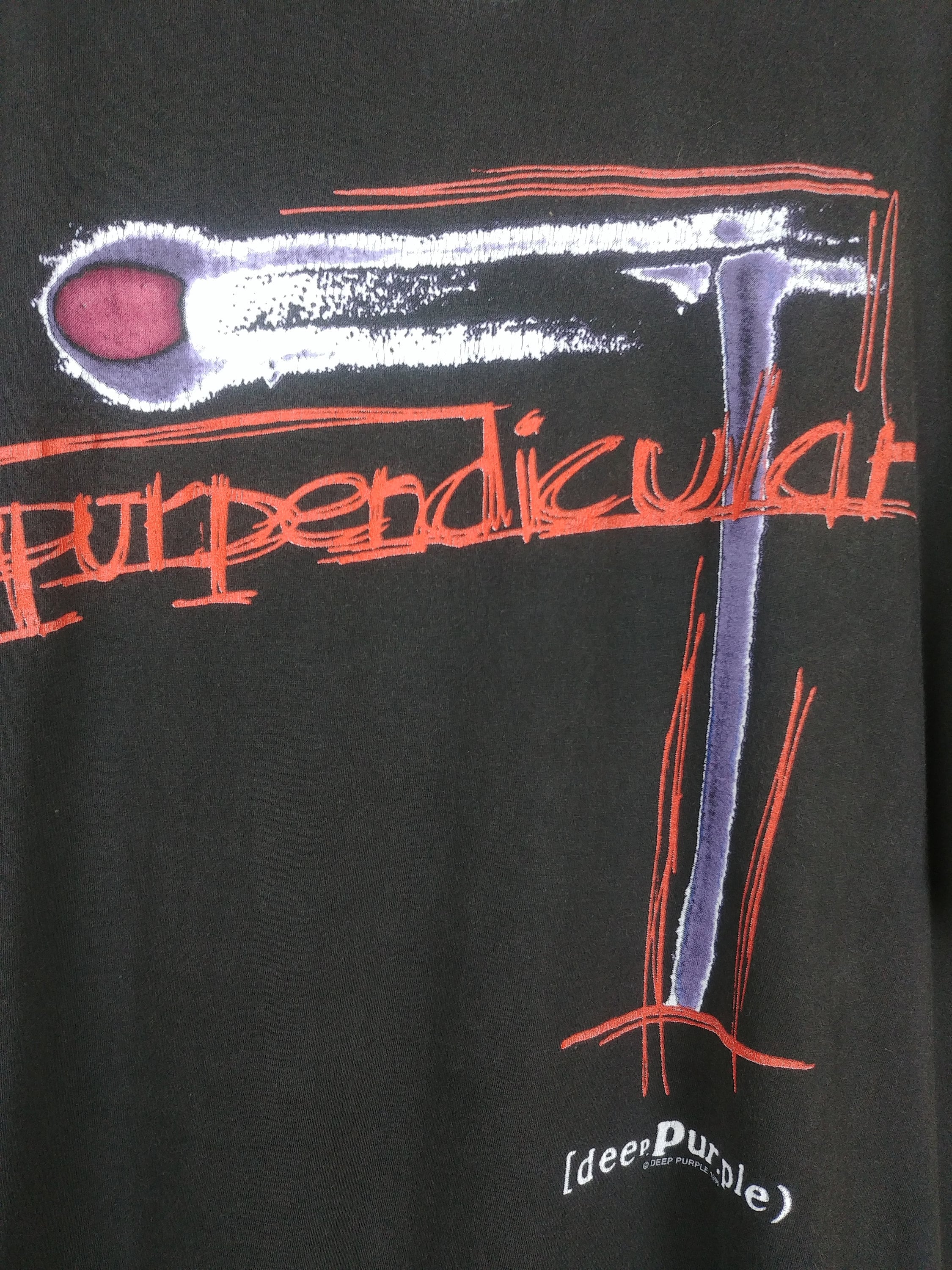 Vintage 1996 Deep Purple T-shirt Purpendicular Album Hard Rock