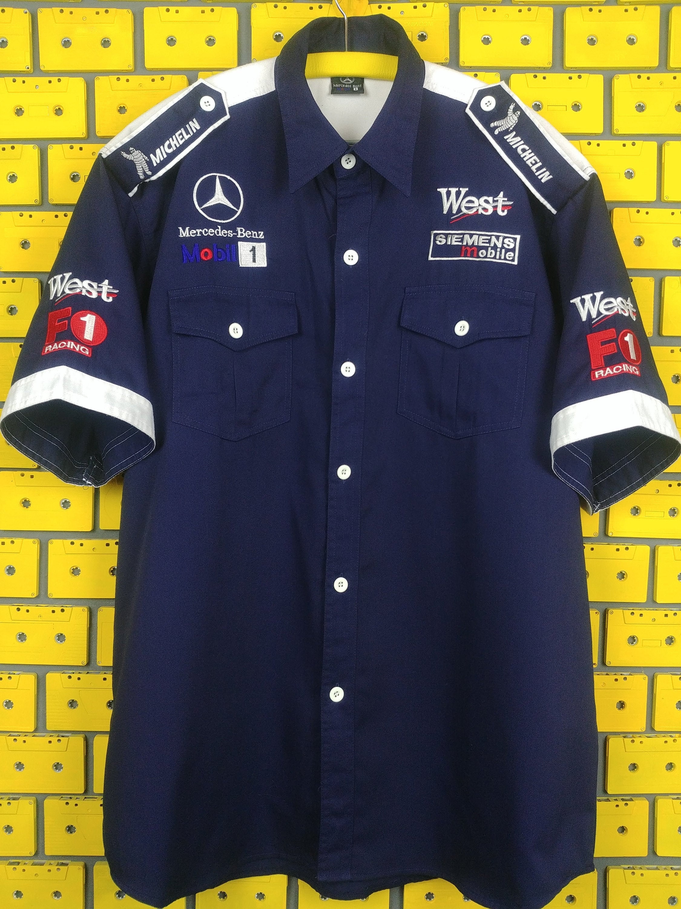 Vintage Mclaren Mercedes F1 Pit Crew Shirt Formla One Grand Vintage Mclaren Mercedes F1 Pit Crew Shirt Formla One Grand