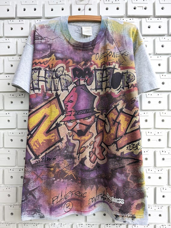 ヴィンテージ 90 年代 落書き グラフィティ T シャツ ヒップホップ