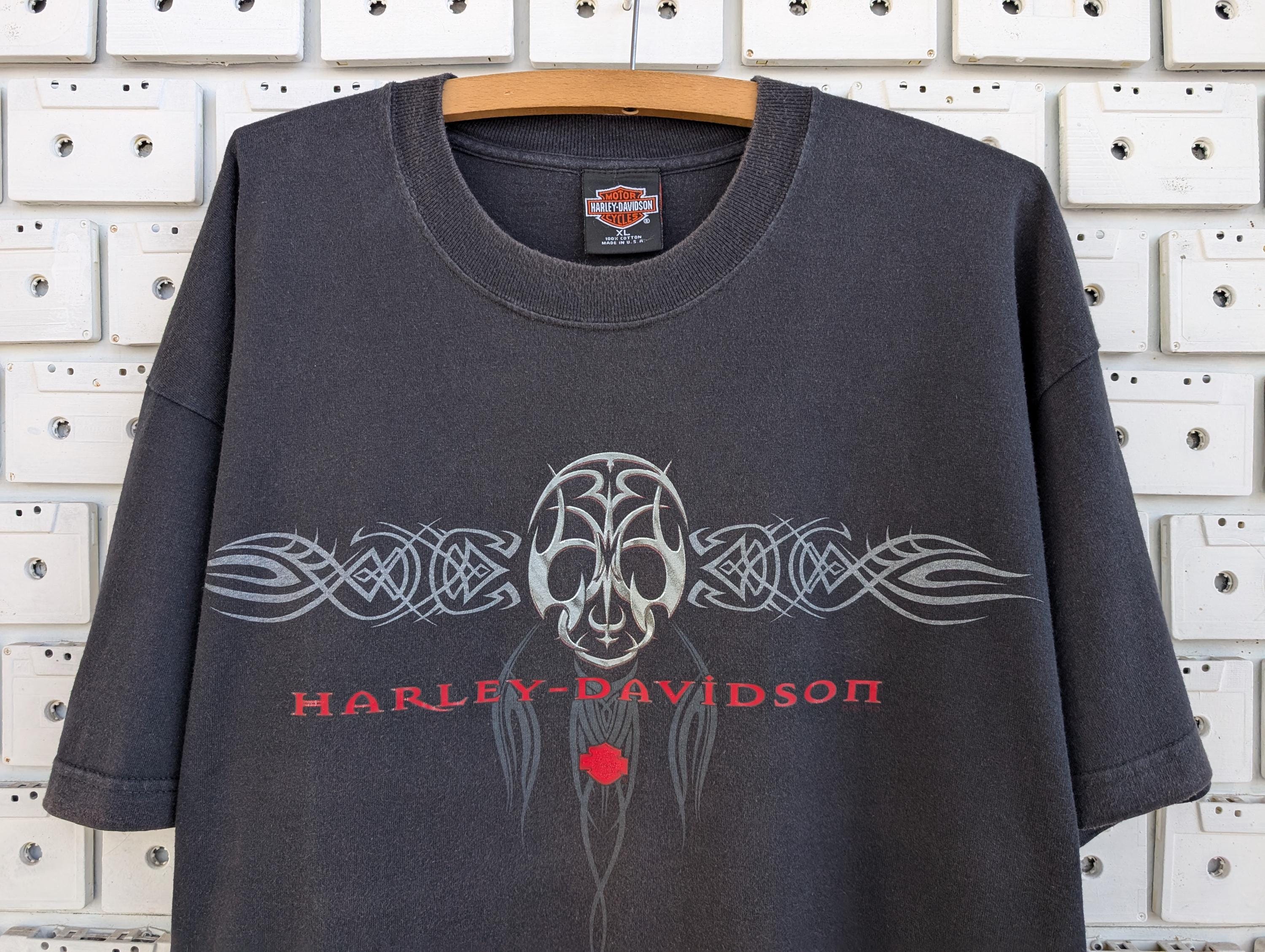USA製/00s】ハーレーダビッドソン Tシャツ トライバル 2006年 XL ヴィンテージ 00年代 ハーレーダビッドソン Tシャツ トライバルマスク