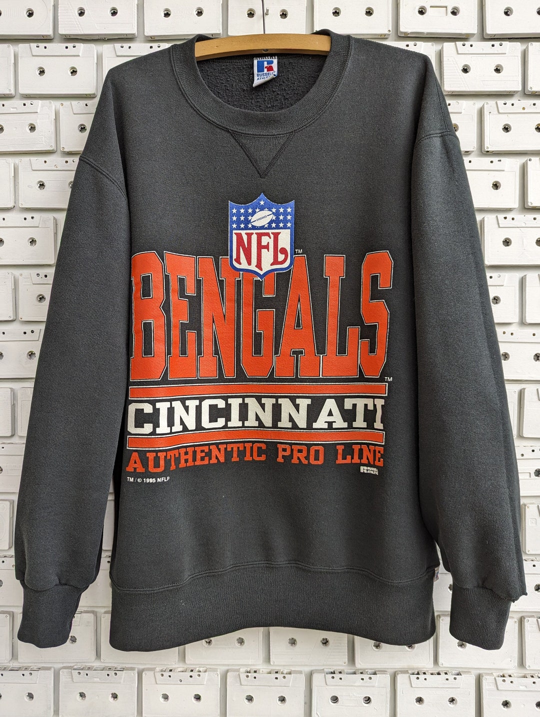 Early 00's Grey Cincinnati Bengals NFL Team Apparel Hooded Sweatshirt 3XL