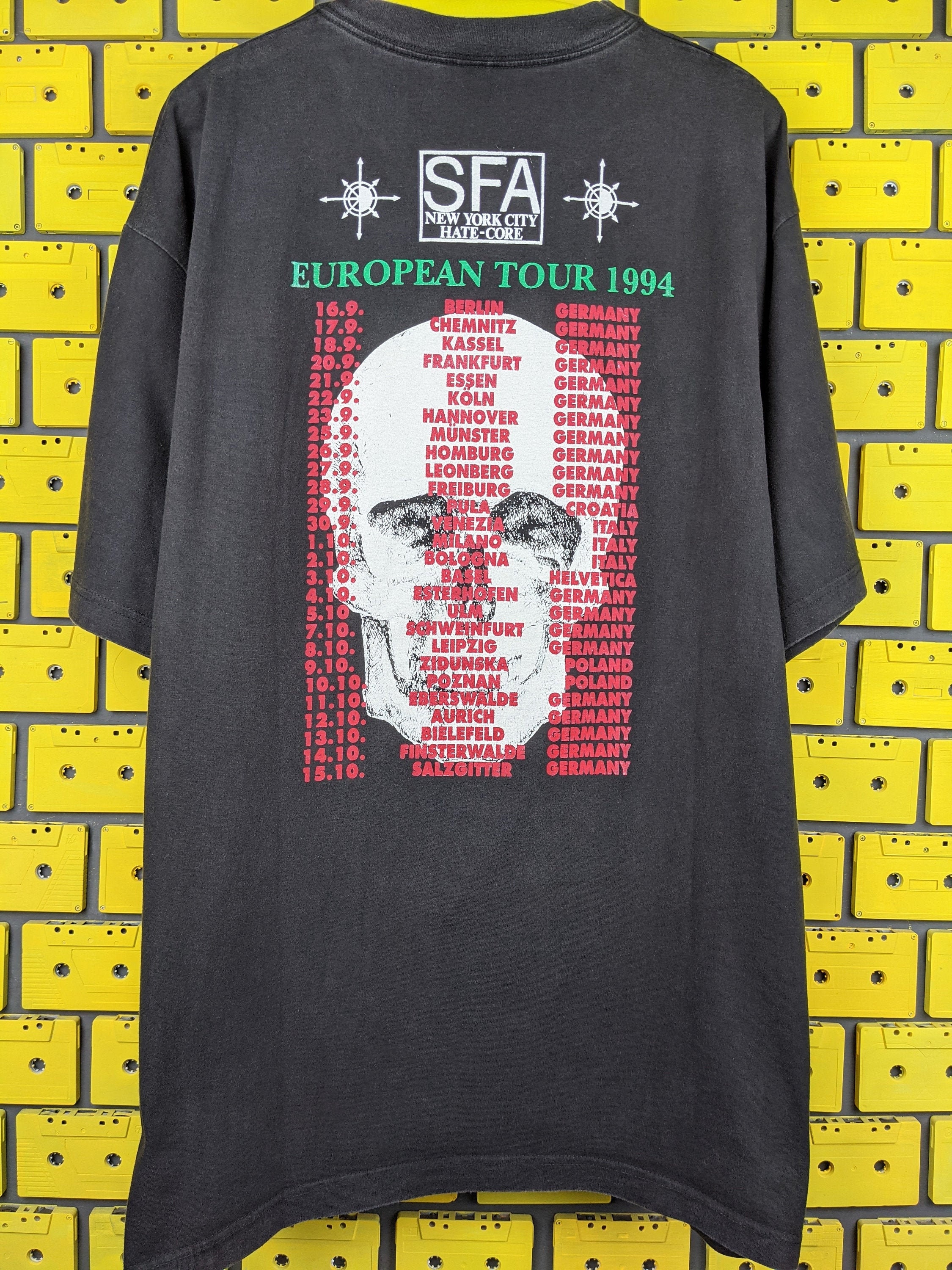 Vintage 1994 SFA Hatecore Band T-shirt 