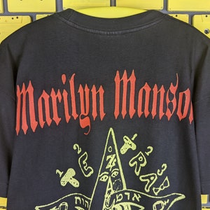 Vintage 2000 Marilyn Manson T-Shirt Holy Wood Era European Bootleg Industrial Metal Alternative Glam Rock Merch Tee Size XL image 10