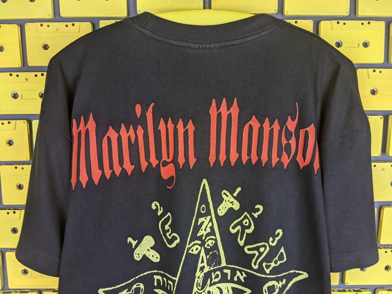 Vintage 2000 Marilyn Manson T-Shirt Holy Wood Era European Bootleg Industrial Metal Alternative Glam Rock Merch Tee Size XL image 10