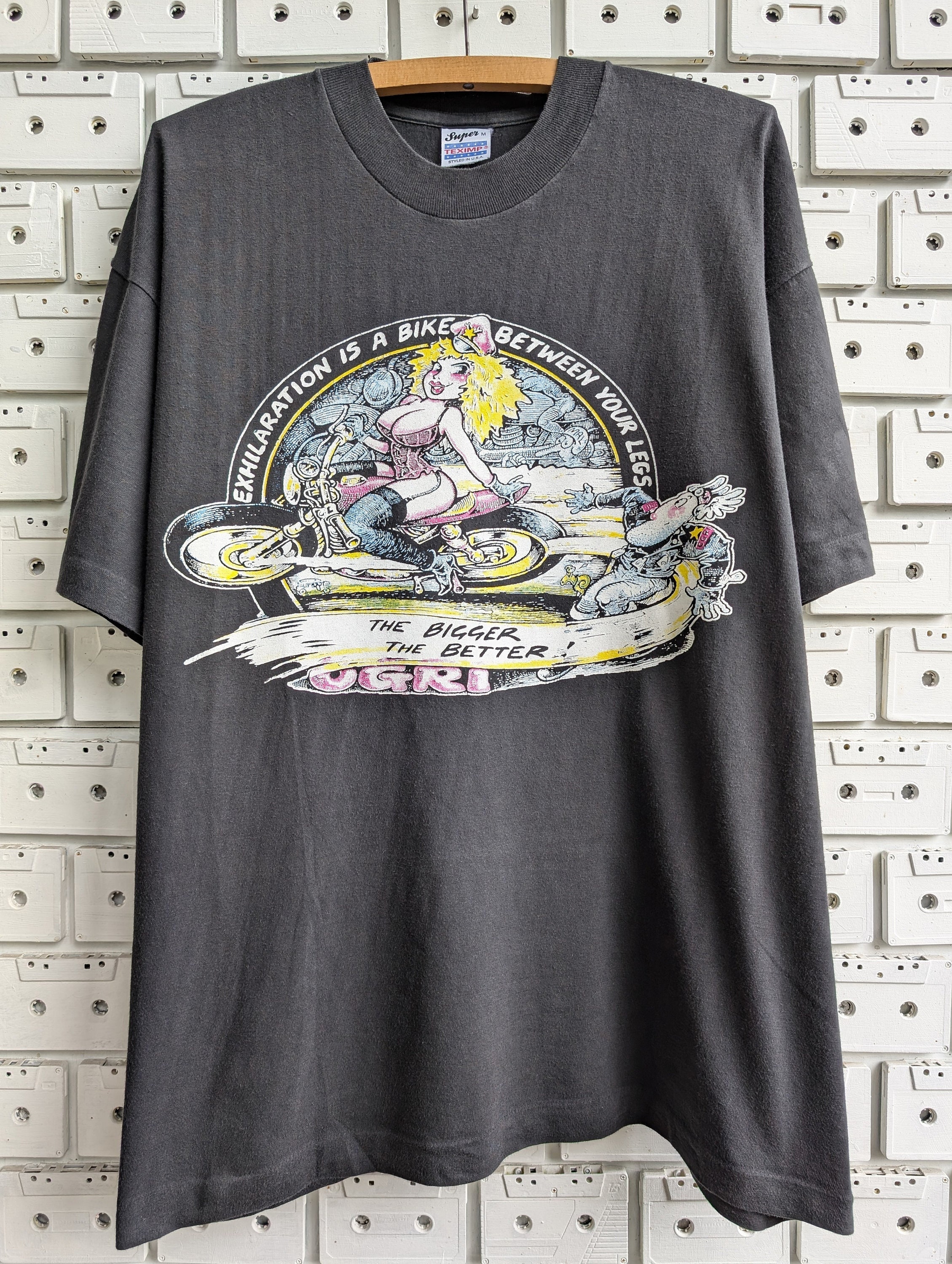 Vintage 90s Ogri Rocker Biker T shirt Paul Sample British Cartoon Back Street Heroes Motorcyclist Merch Tee Size L Etsy