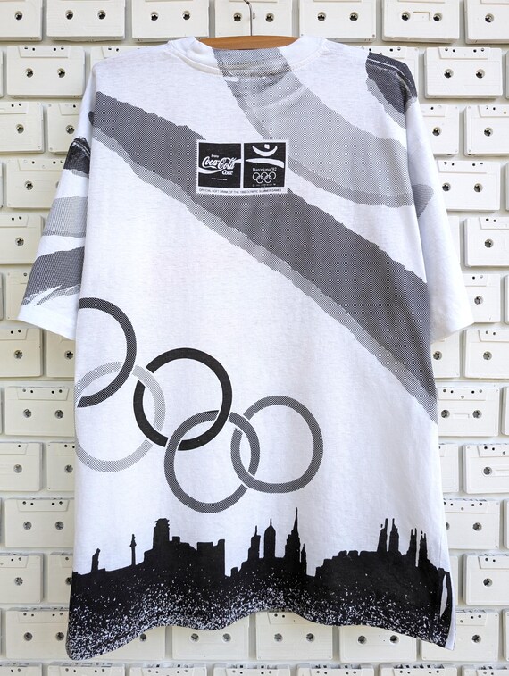 Vintage 1992 Barcelona Olympic Games T-shirt Official COOB '92