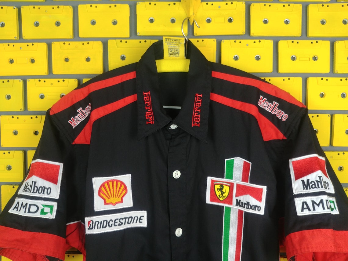Vintage 1996 F1 Formula One Ferrari Button Up Shirt Pit Crew | Etsy