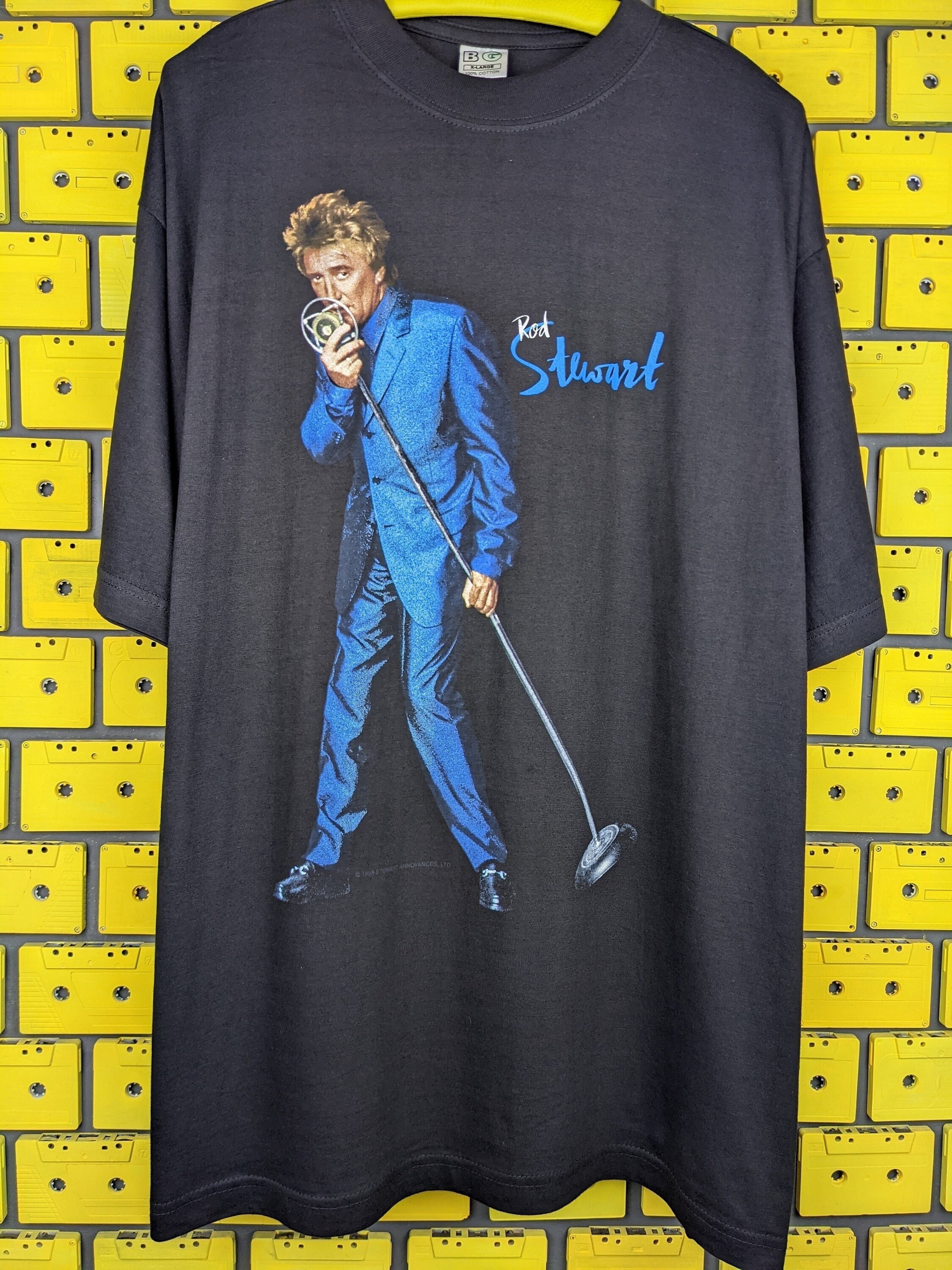 Vintage 1998 Rod Stewart T-shirt All Rod All Night Tour British Vintage 1998 Rod Stewart T-shirt All Rod All Night Tour British