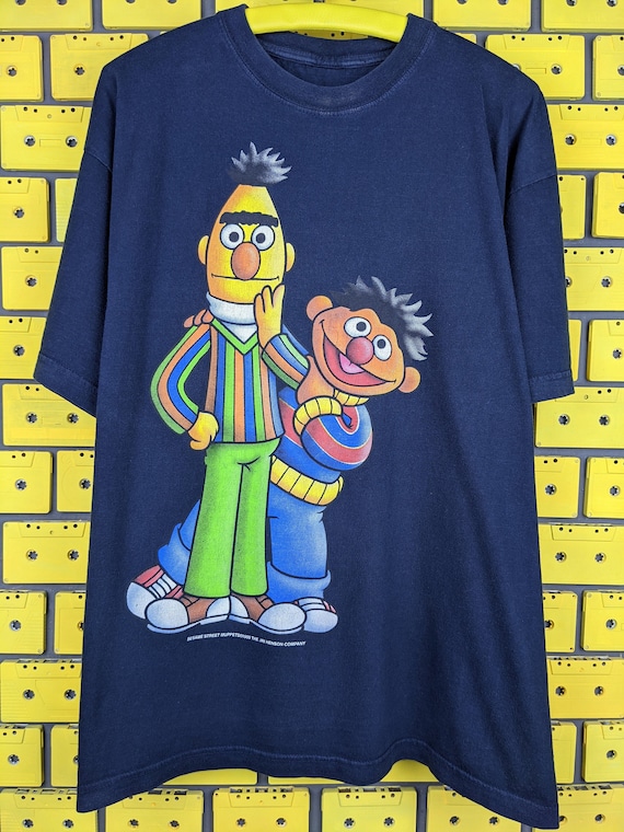Vintage 1999 Bert Ernie T-shirt Sesame Street Muppets Cookie