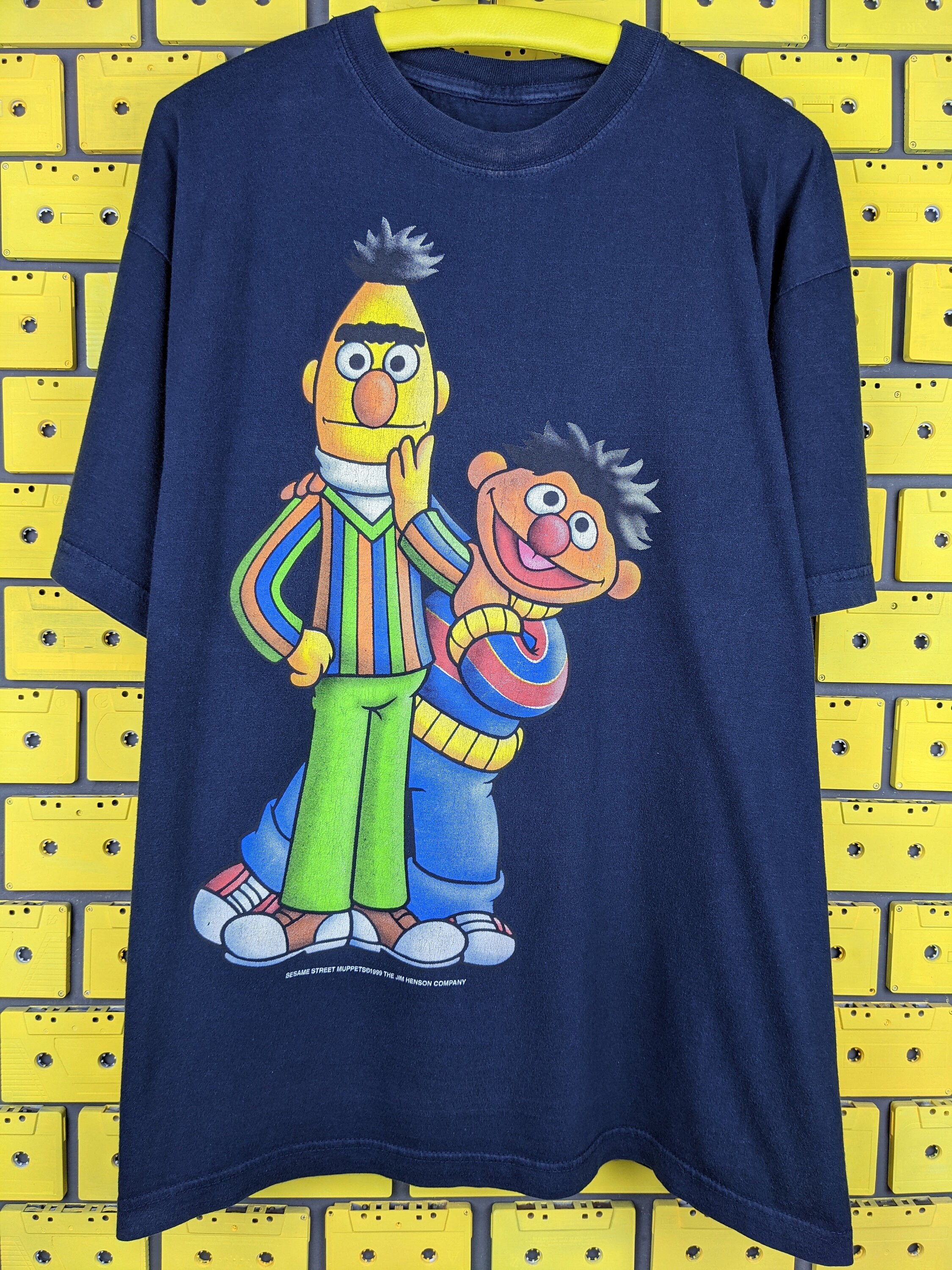 Vintage 1999 Bert Ernie T-shirt Sesame Street Muppets Cookie