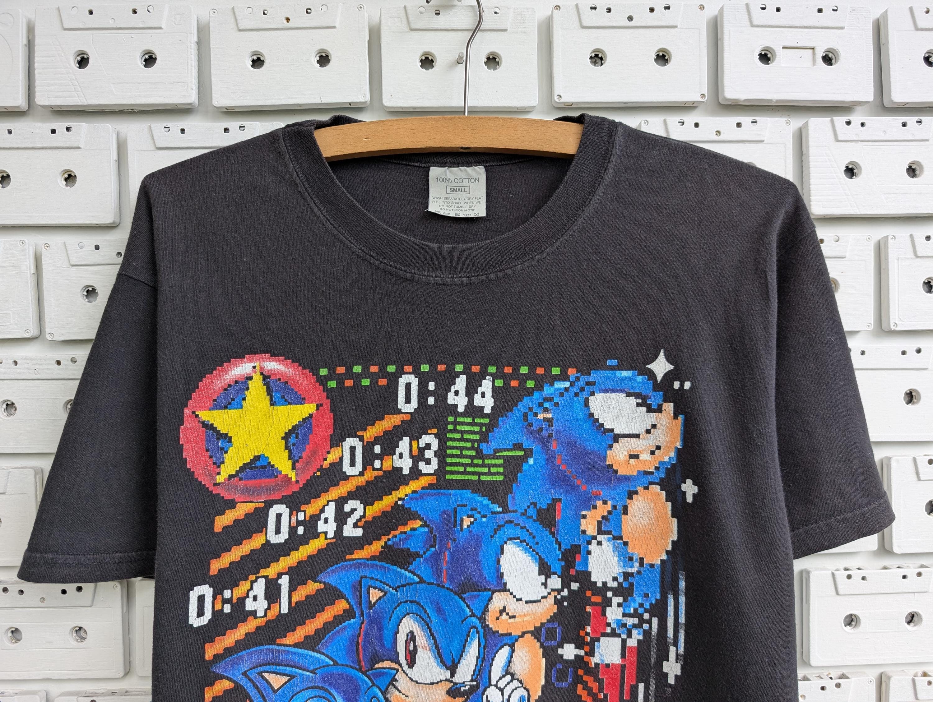 Vintage 1992 Sonic the Hedgehog T-shirt Think Fast Pixel Graphic