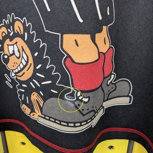 Vintage 1996 Dennis The Menace T-Shirt Beano British Comic Series Cartoon Character Merch Tee Size L/XL image 5