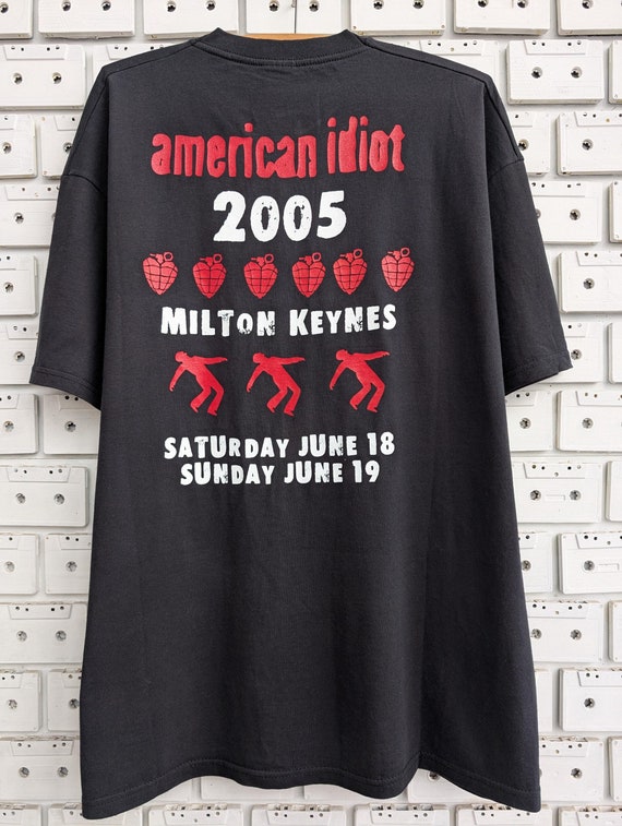 Green Day 2005 American Idiot ツアー Tシャツ L Vintage 2005 Green Day T-shirt Milton Keynes Concert American