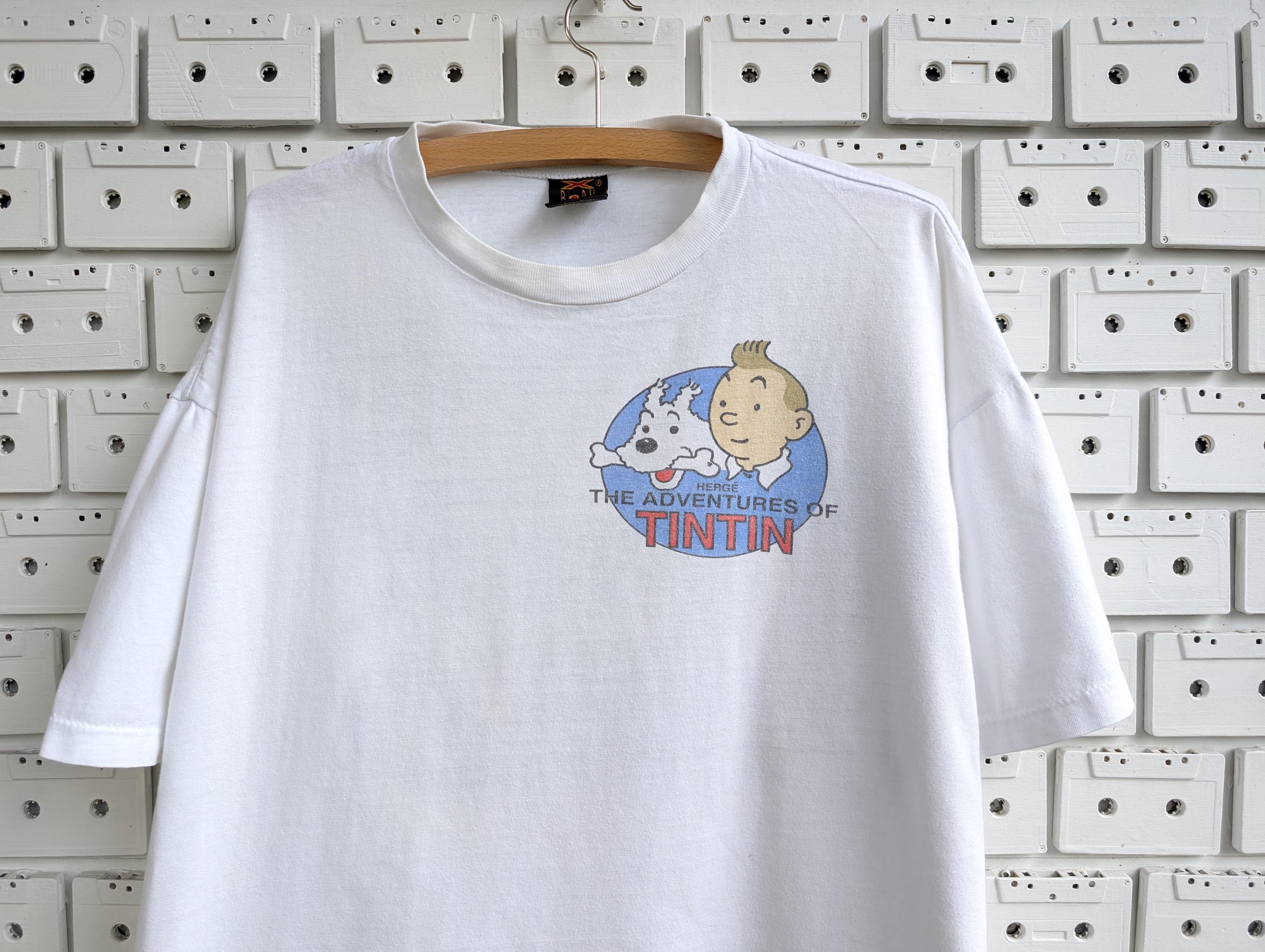 90年代ヴィンテージ タンタンの冒険 Tシャツ タンタン ブラック 