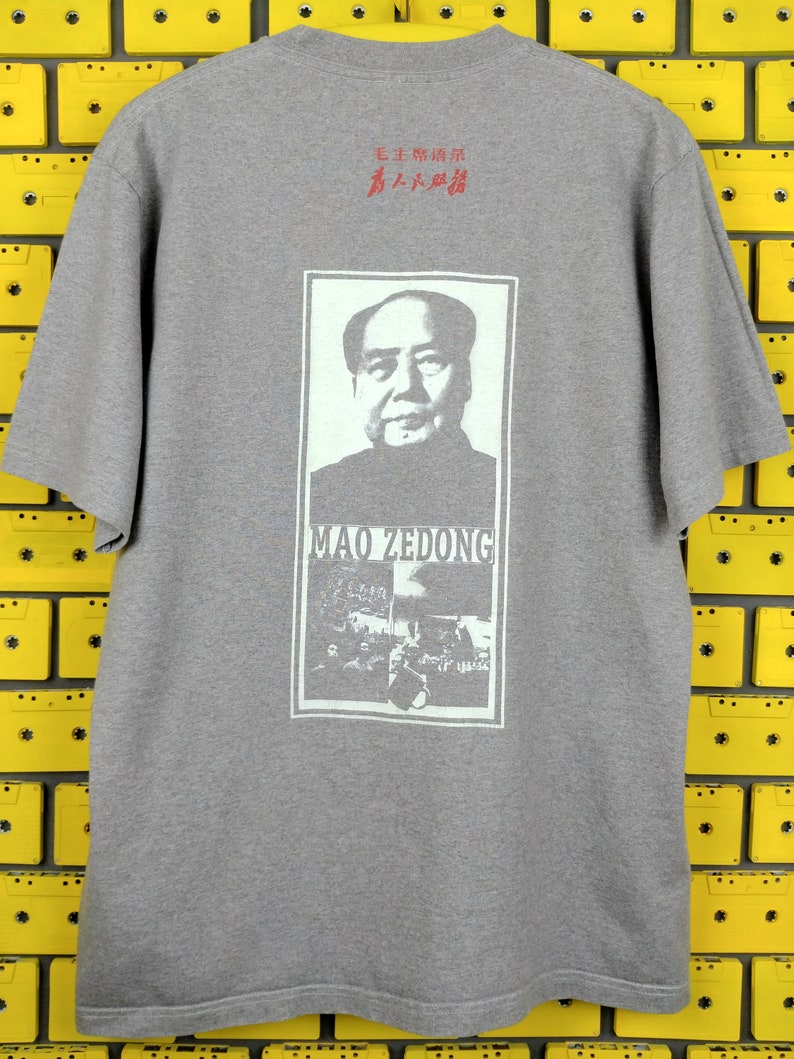 Vintage 90s Mao Zedong Pop Art T-Shirt Chairman Mao Chinese Communist Revolutionary Print Tee Size L image 2