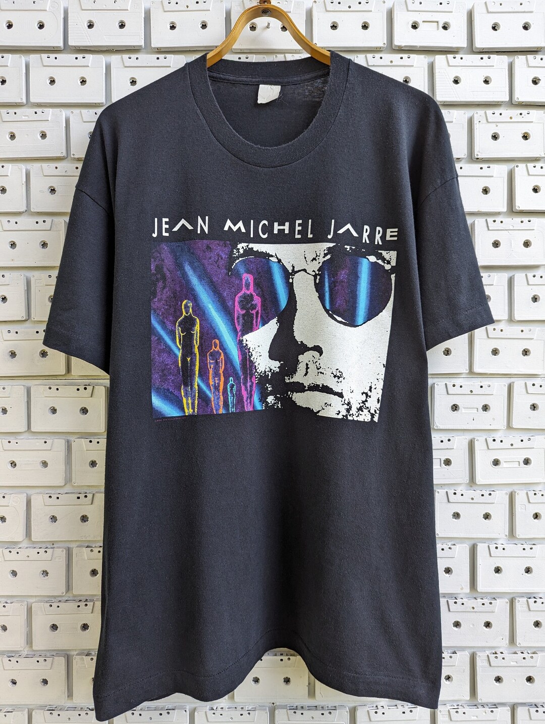 Vintage 1993 Jean Michel Jarre T-shirt Chronologie Album Promo