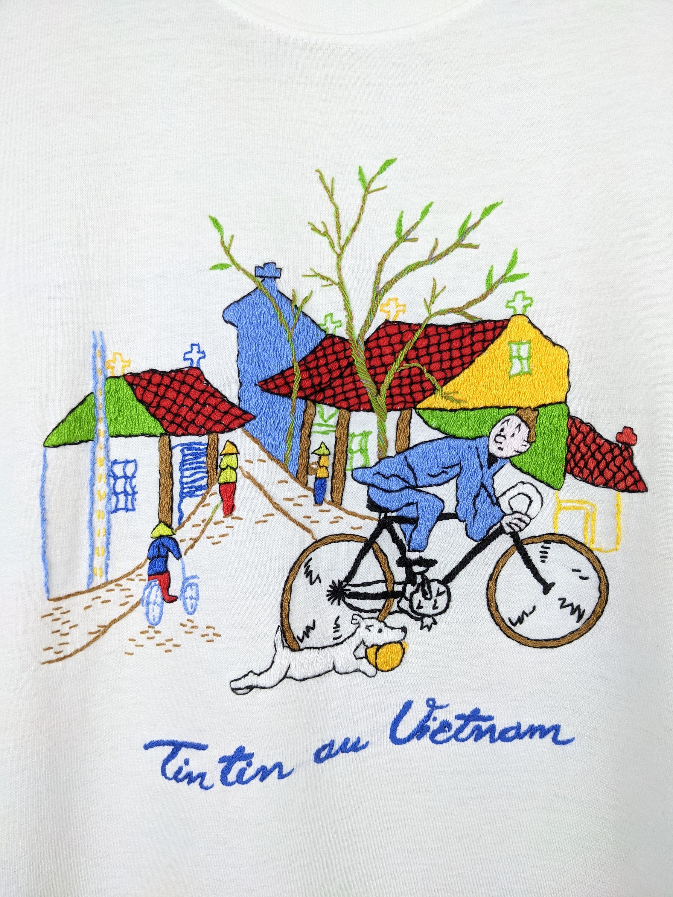 90 年代ヴィンテージ タンタンの冒険 T シャツ ベトナムのタンタン 