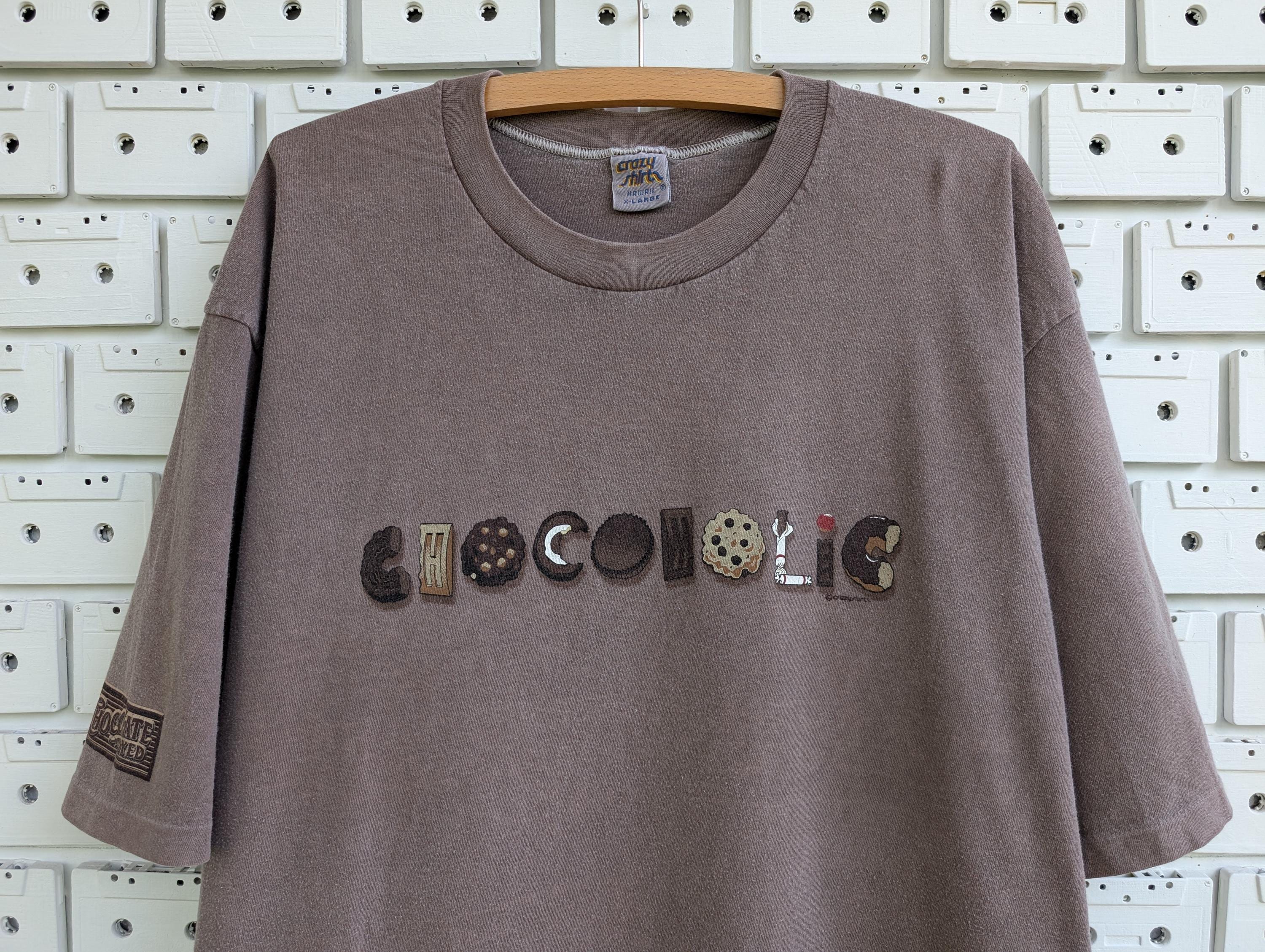 Vintage 90s Chocoholic T-shirt Crazy Shirts Hawaii Brand Funny Vintage 90s Chocoholic T-shirt Crazy Shirts Hawaii Brand Funny