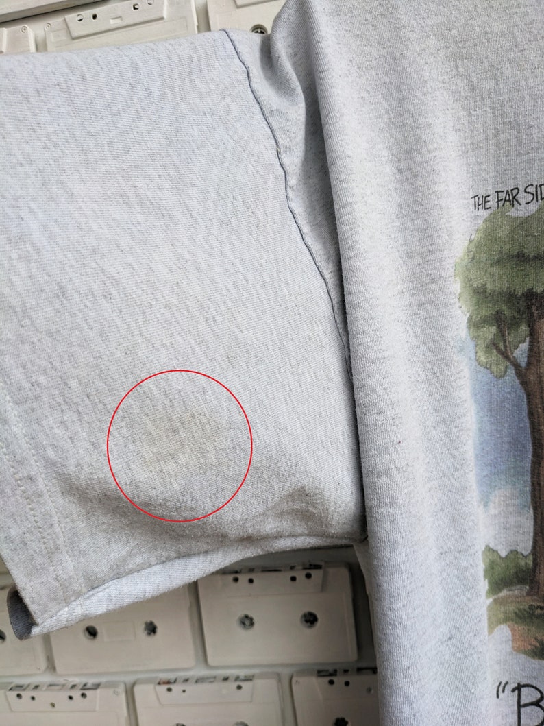 Vintage 90s the Far Side Comic Tshirt bummer of A Birthmark, Hal Deer Target Gary Larson Tultex