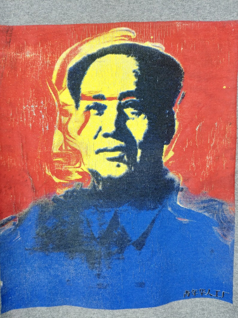 Vintage 90s Mao Zedong Pop Art T-Shirt Chairman Mao Chinese Communist Revolutionary Print Tee Size L image 3