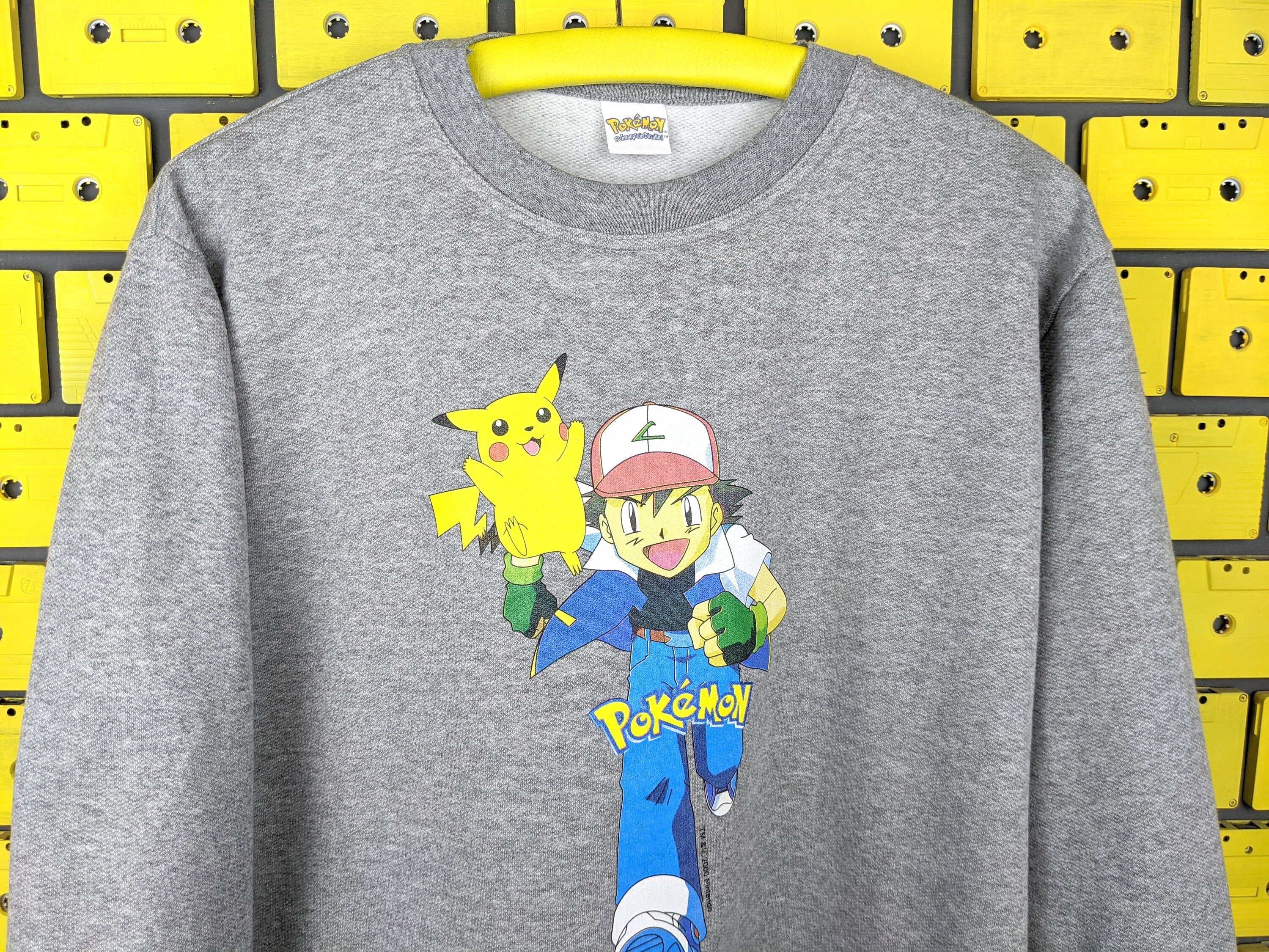Vintage 2000 Pokemon Sweatshirt Ash and Pikachu Nintendo Long Sleeve Merch  Sweater Size S/M - Etsy UK