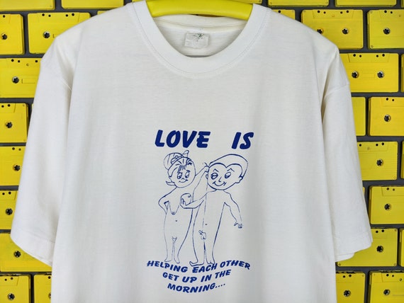 Vintage 90s Love Is T-Shirt Funny Adult Sex Joke … - image 10