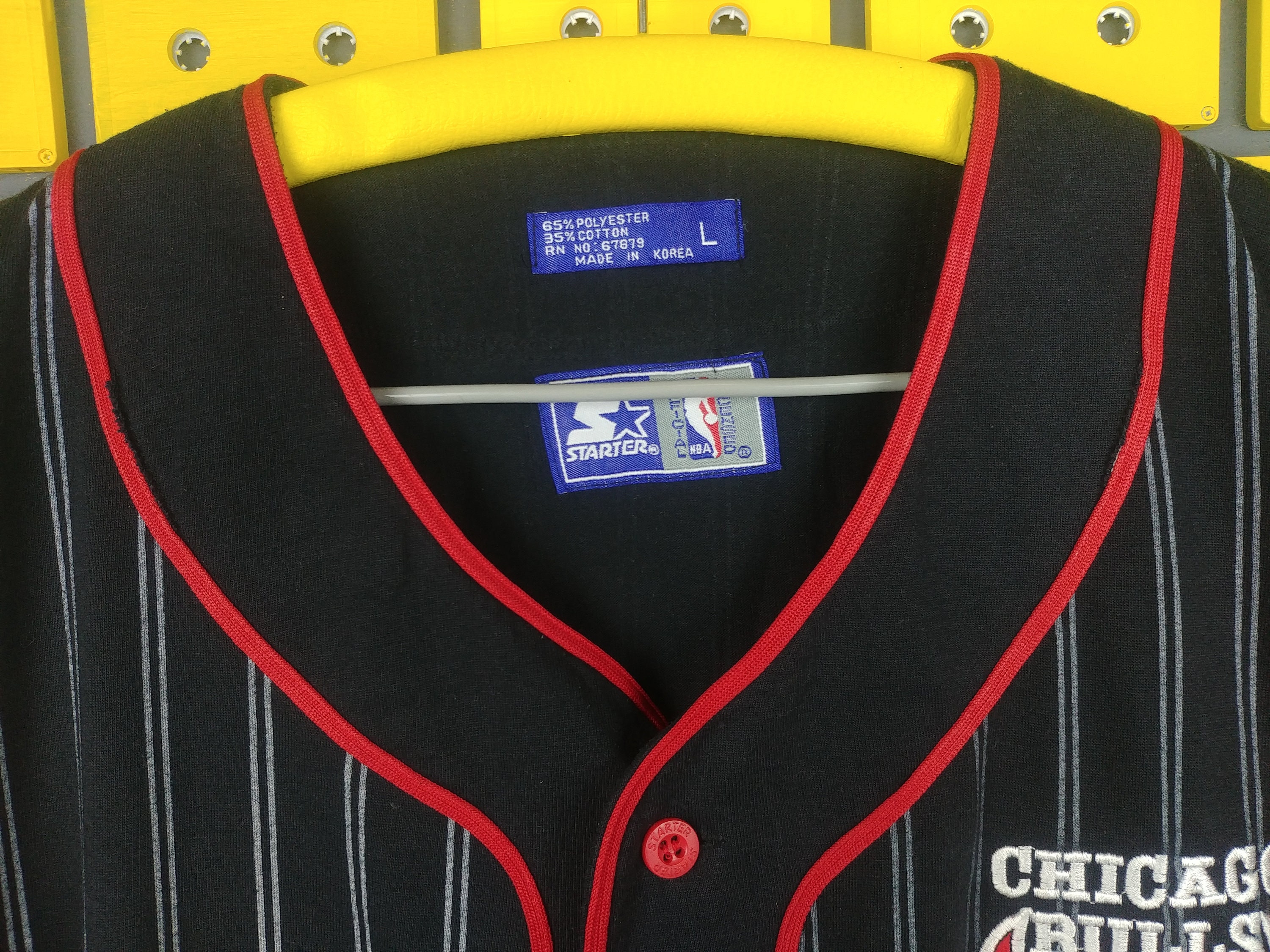 Vintage Chicago Bulls Baseball Jersey Starter Size Xtra Large 