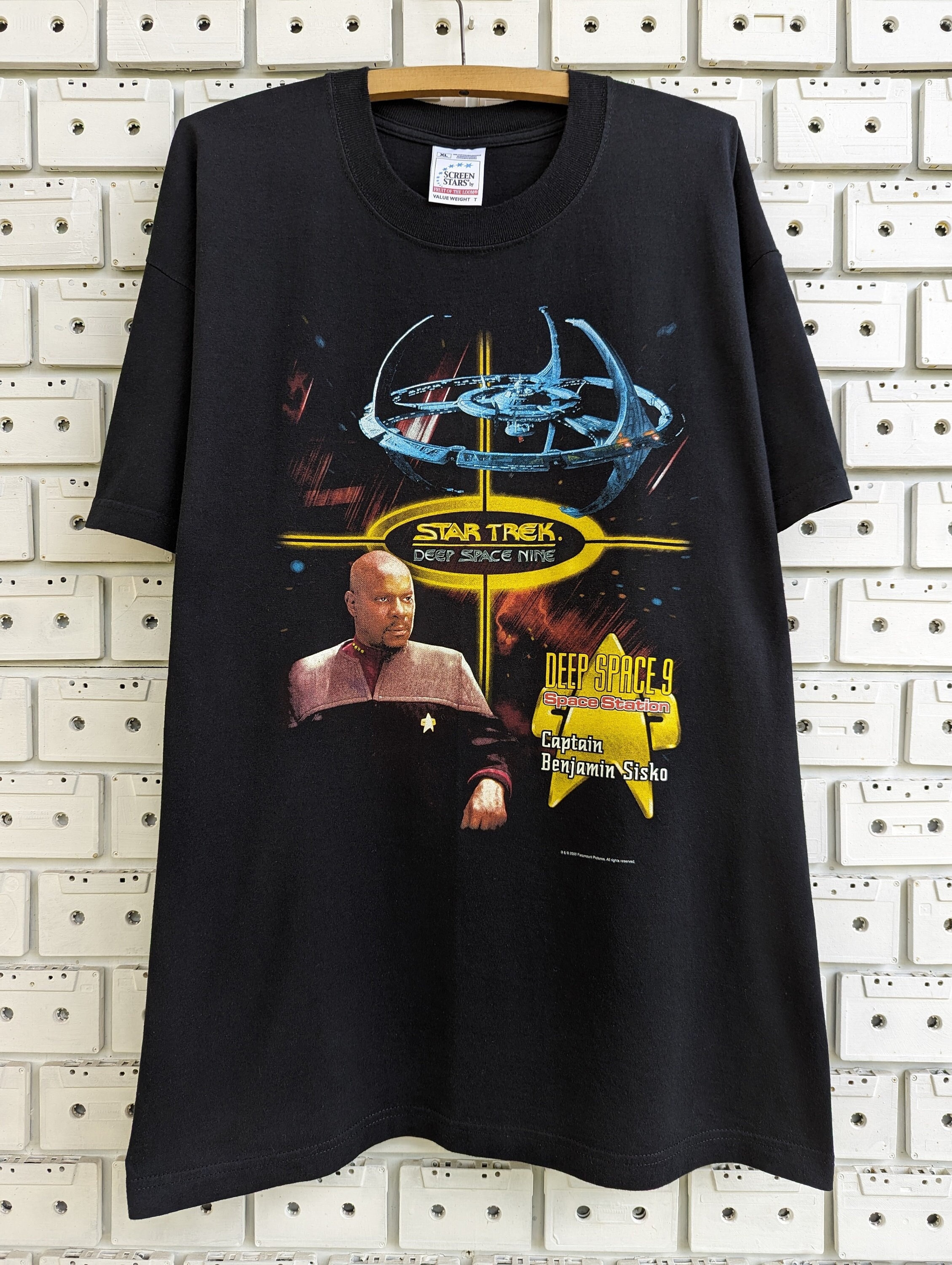 Vintage 2000 Star Trek T-shirt Benjamin Sisko Deep Space Nine Sci 