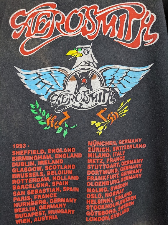 Vintage 1993 Aerosmith World Tour T-Shirt Aero Fo… - image 4