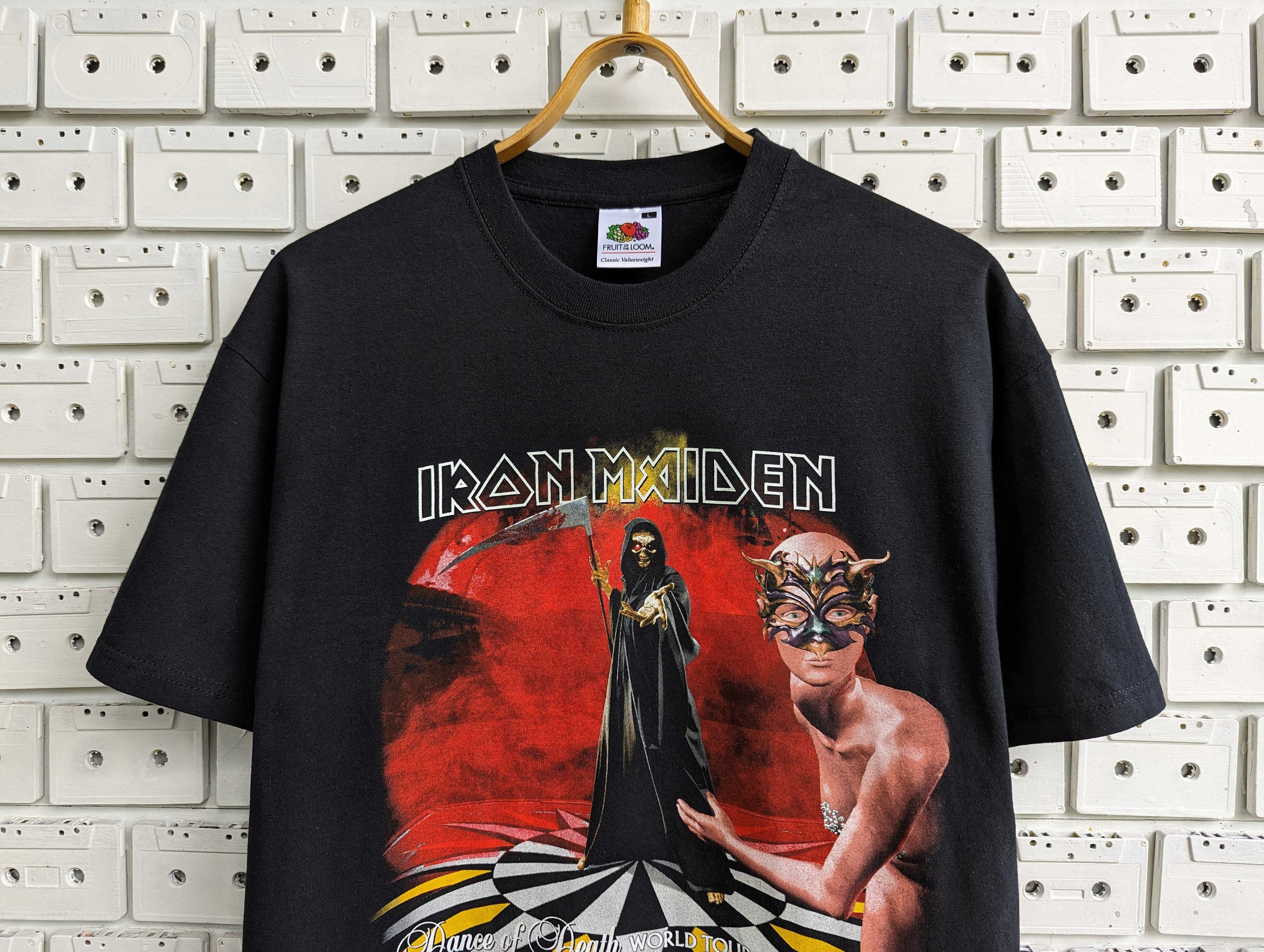 Vintage 2003 Iron Maiden T-shirt Dance of Death World Tour English