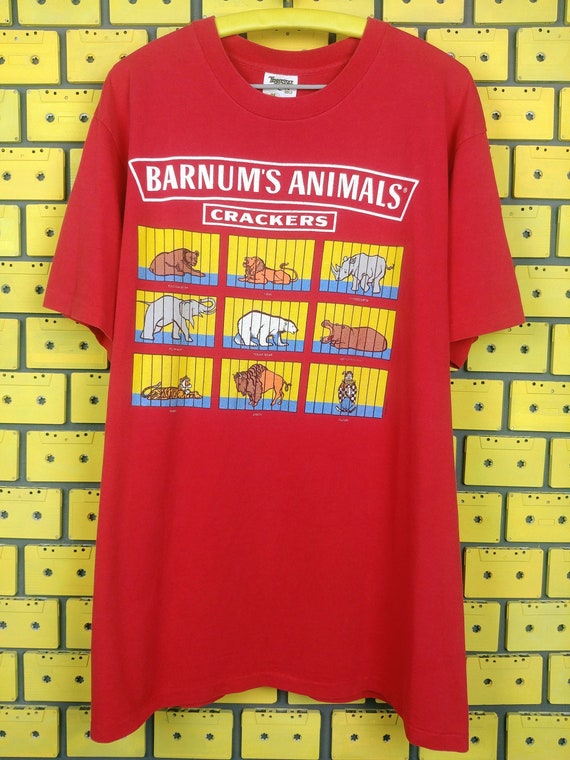 Vintage 1996 Barnum's Dieren Crackers T-Shirt Maat XL | Etsy België