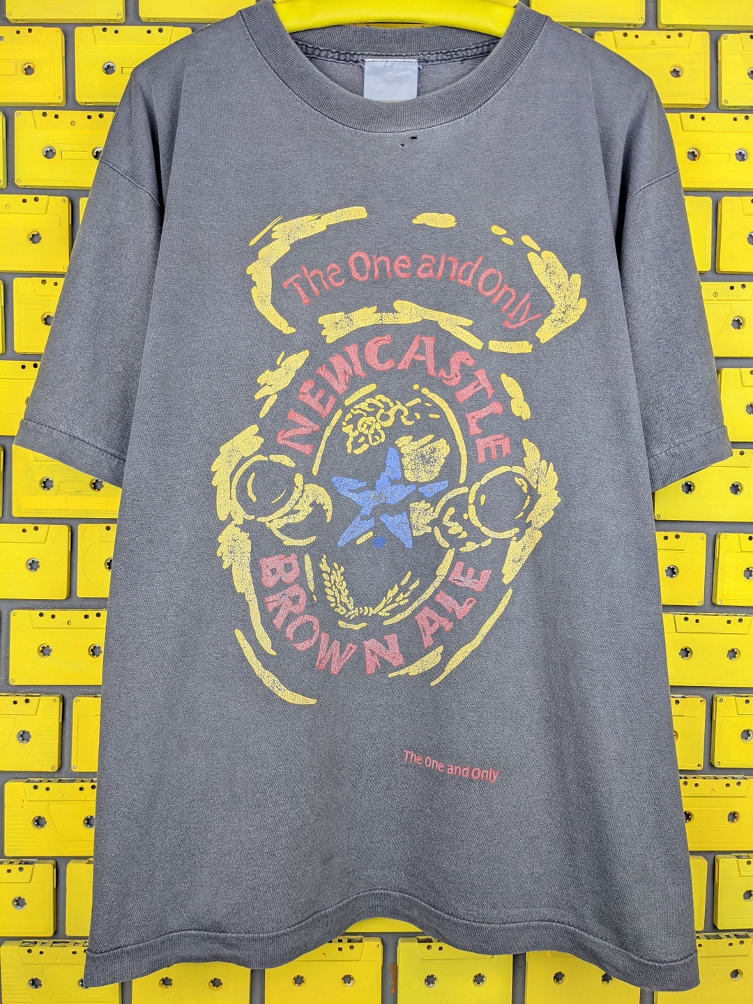 Vintage 90s Newcastle Brown Ale Tshirt Beer Promo Big Logo Etsy