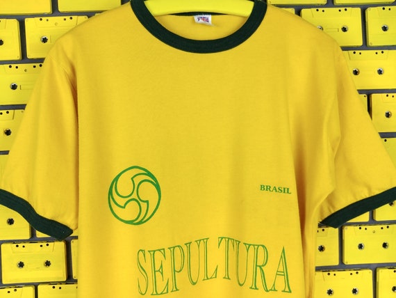 Vintage 90s Sepultura Soccer T-shirt Brazilian Thrash Groove - Etsy