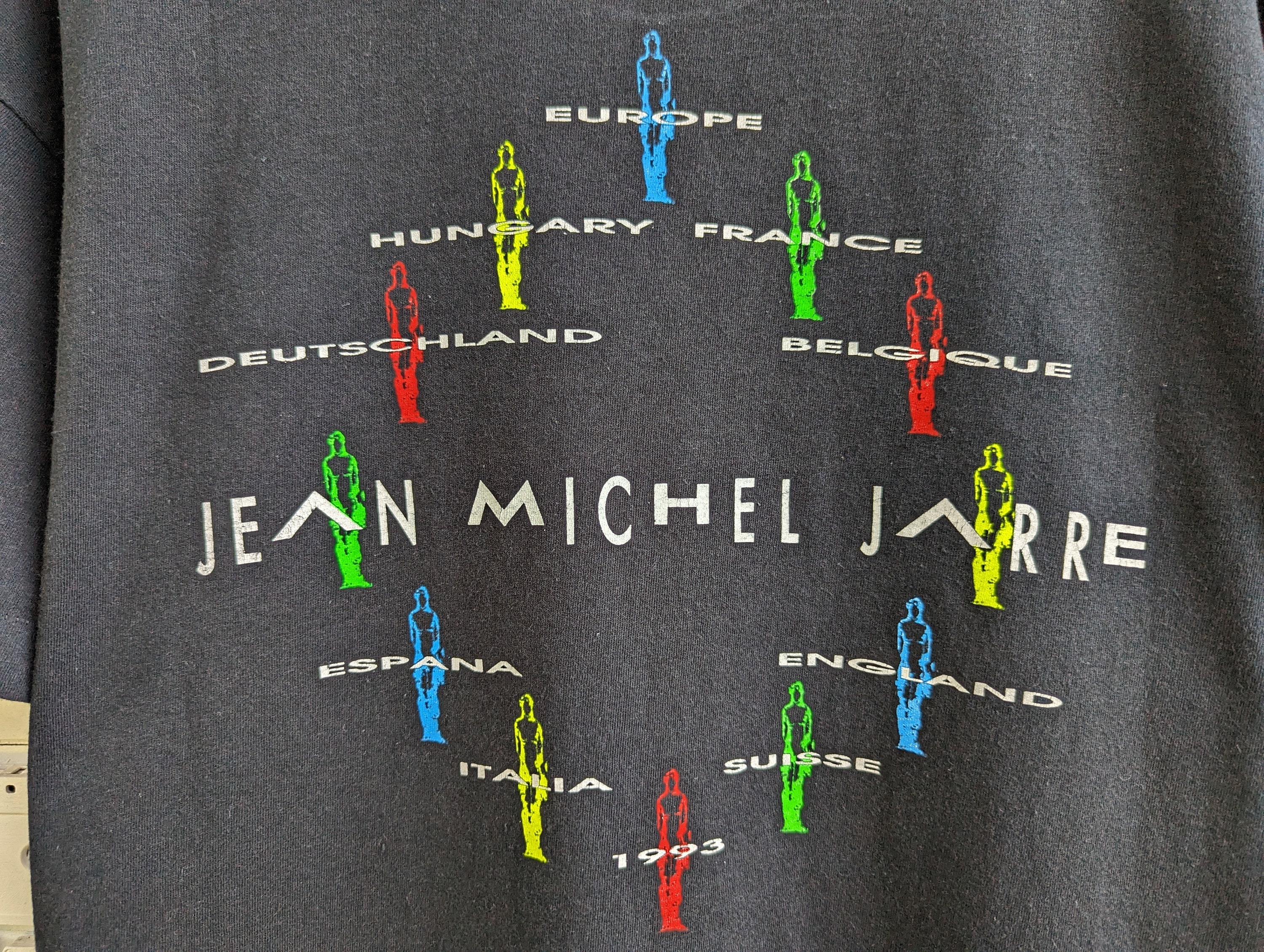 Camiseta vintage de Jean Michel Jarre de 1993 con el álbum