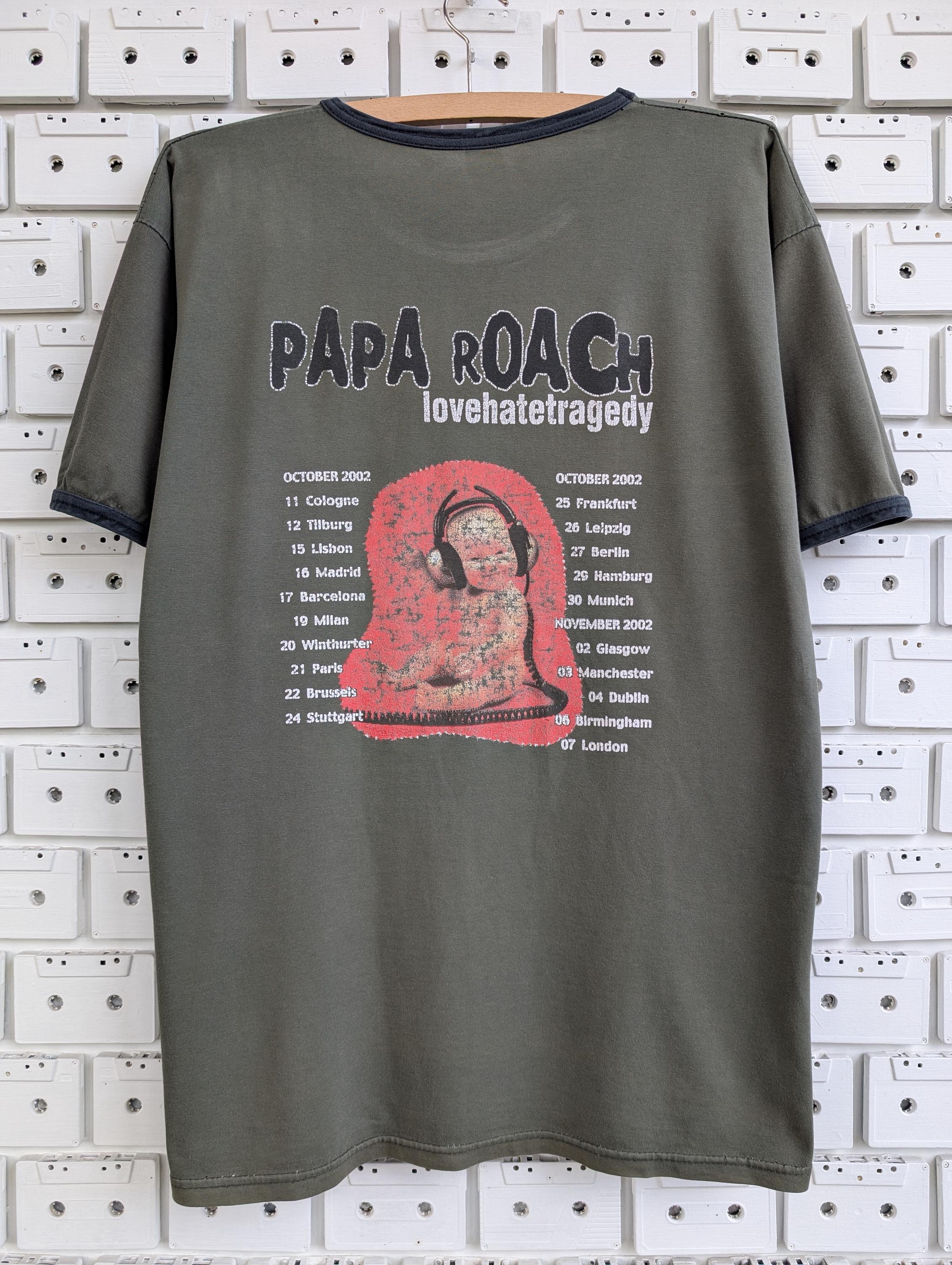 Vintage 2002 Papa Roach T-shirt Lovehatetragedy European Tour Vintage 2002 Papa Roach T-shirt Lovehatetragedy European Tour