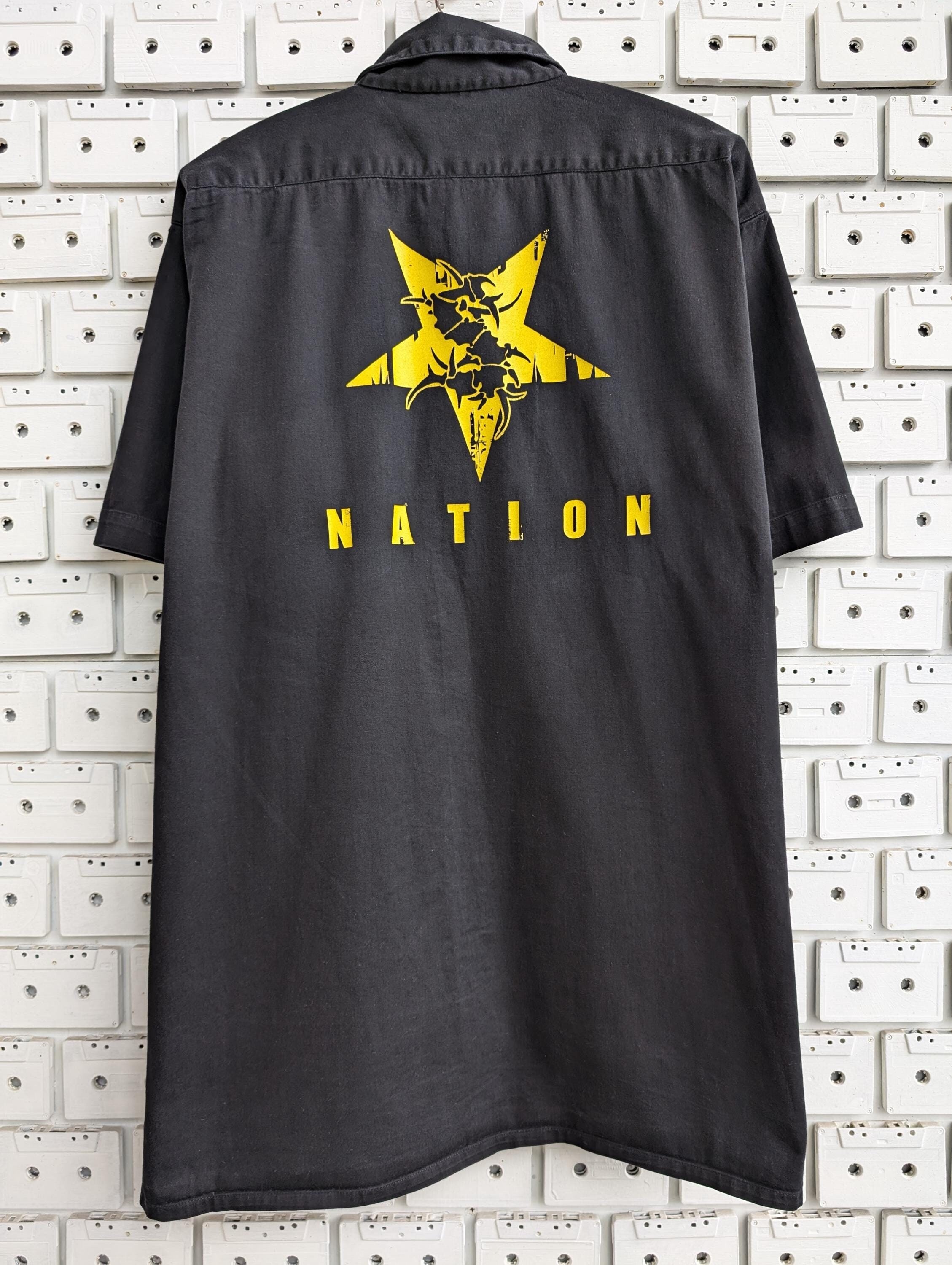 Vintage 2001 Sepultura Nation Button up Shirt Heavy Groove Trash 