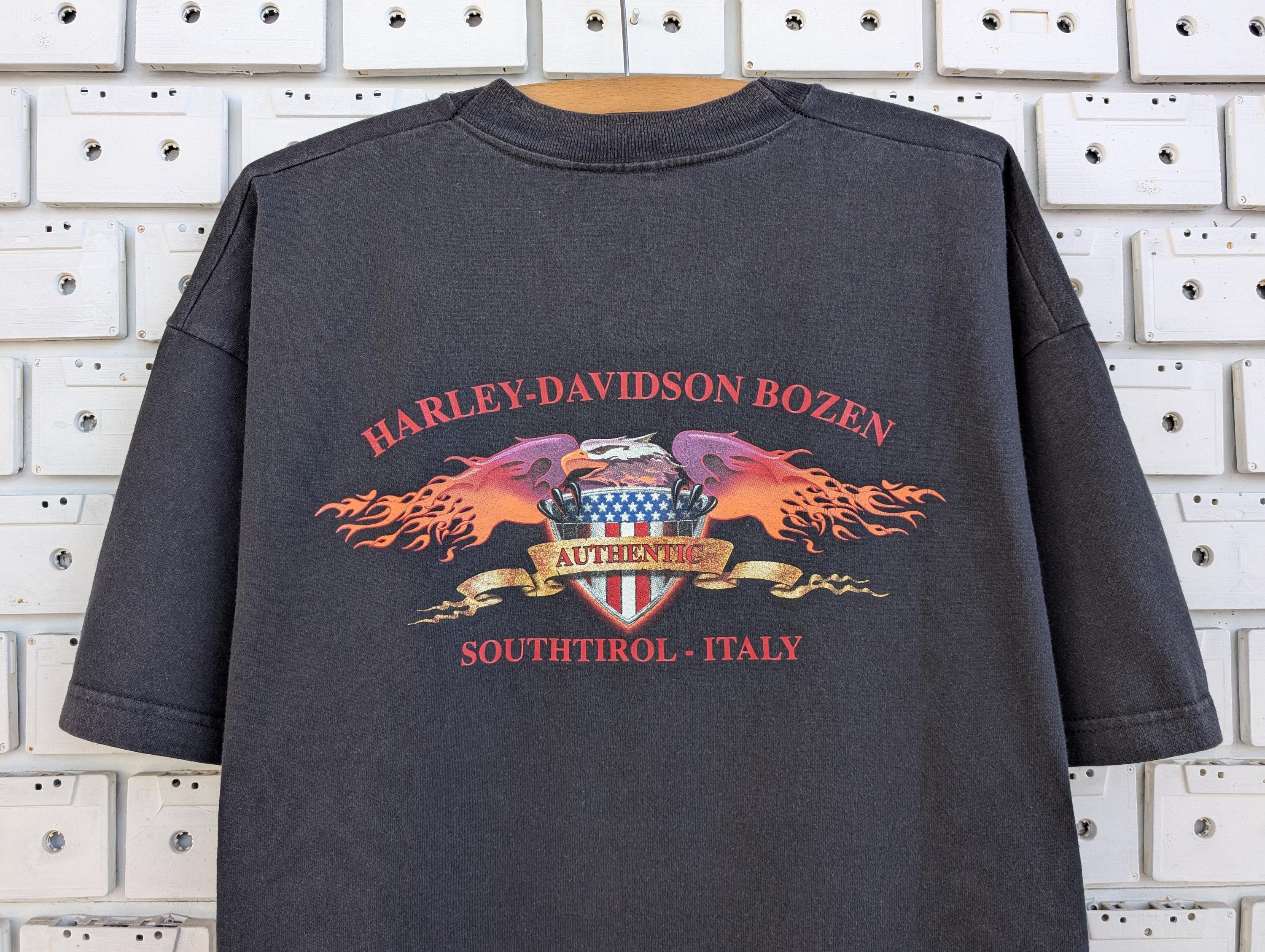 Vintage 00s Harley Davidson T-shirt Tribal Mask Graphic HD Bozen