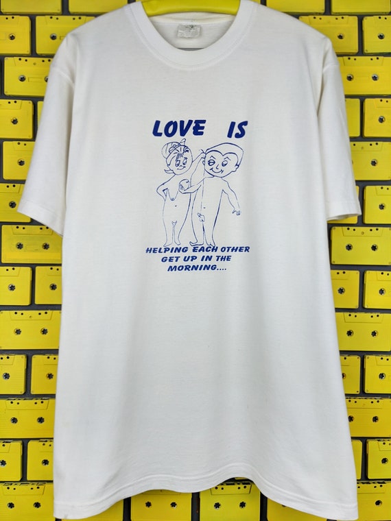 Vintage 90s Love Is T-Shirt Funny Adult Sex Joke … - image 1