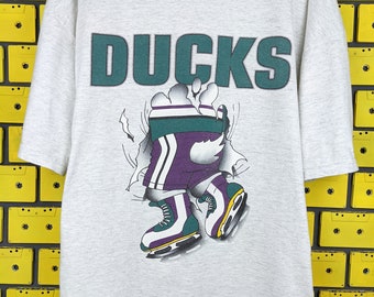 Rare Vintage Mighty Ducks Hockey T-Shirt Logo NHL 90s Shirt HL7816