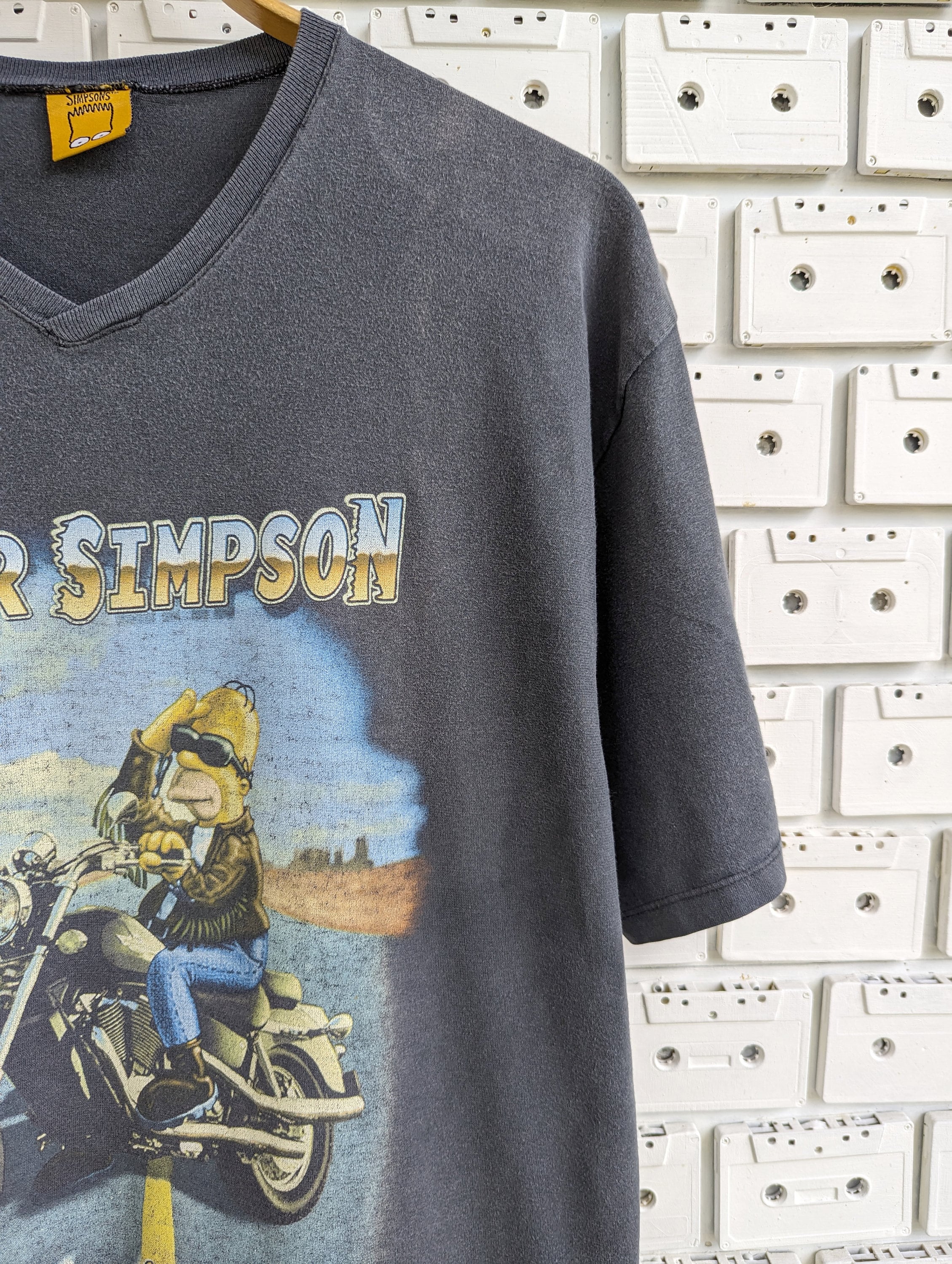 Vintage 2000 the Simpsons T-shirt Homer Simpson Born to Be Wild 