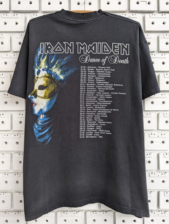 Vintage 2003 Iron Maiden T-shirt Dance of Death World Tour English