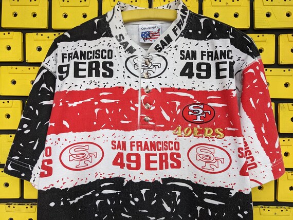 T-shirt Vintage San Francisco 49ers Années 90 - Taille XL, Rouge, Neuf Sans étiquettes