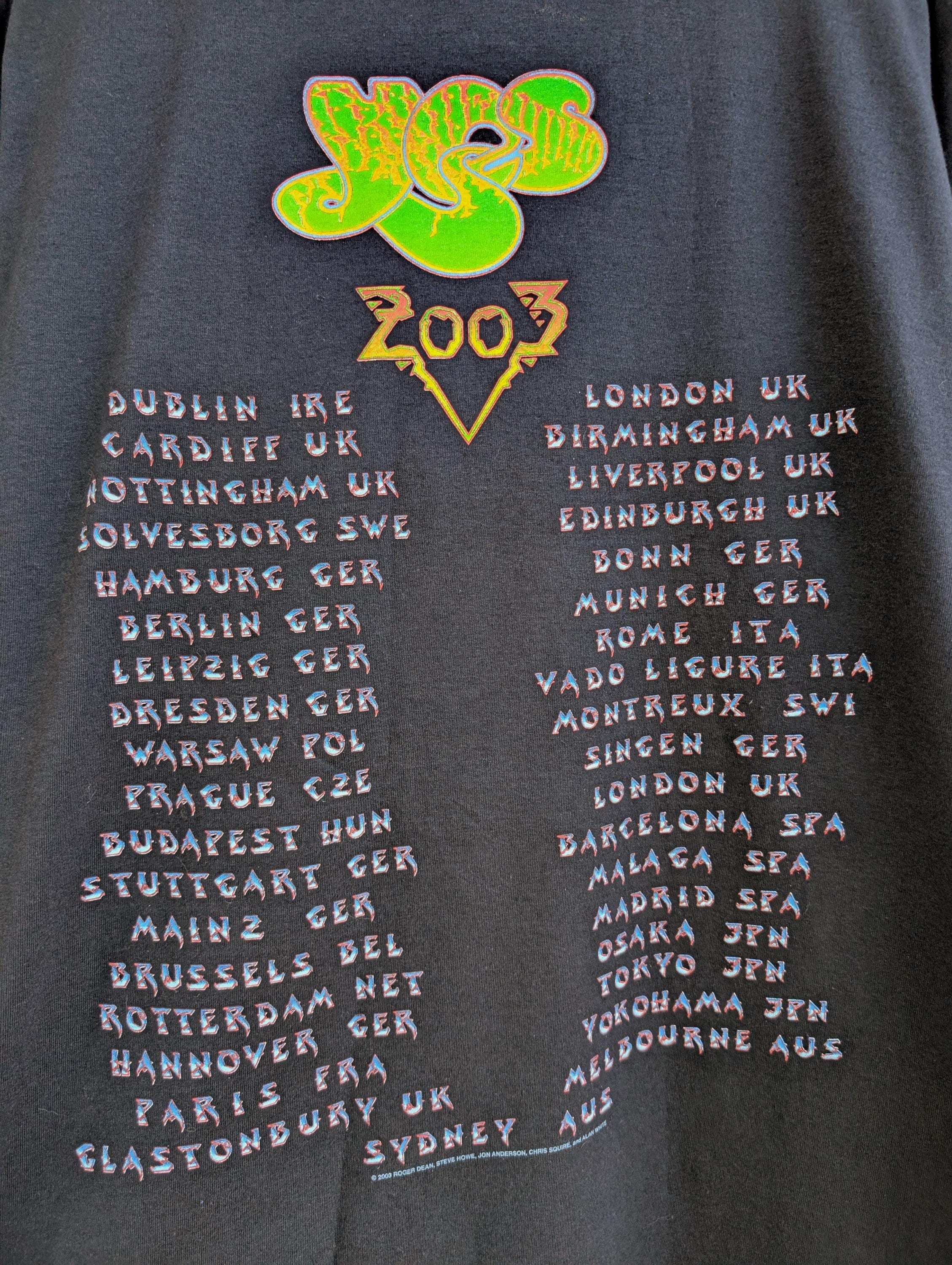 Vintage 2003 YES Band T-shirt Tales From Topographic Oceans