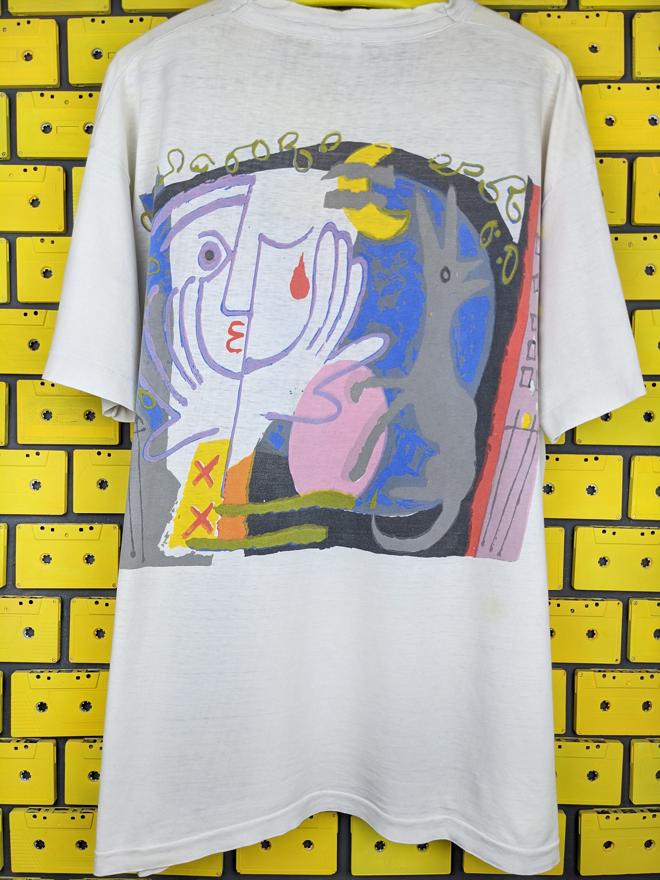 ヴィンテージ 1989 クリームティー ロンドン アート T シャツ 