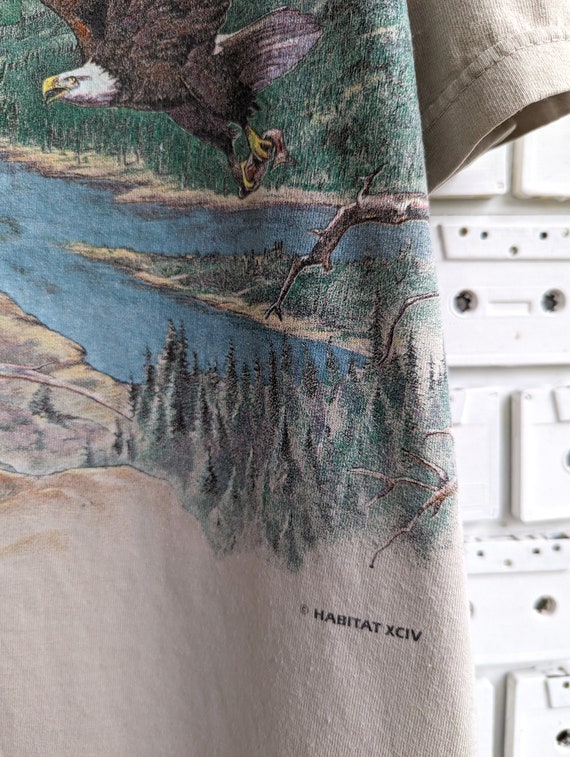 Vintage 1994 Habitat Bald Eagle T-Shirt Nature Wildli… - Gem